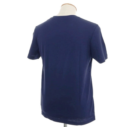 【中古】【未使用】ラコステ LACOSTE コットン クルーネック 半袖Ｔシャツ ネイビー【 2 】【 状態ランクS 】【 メンズ 】 [APD]