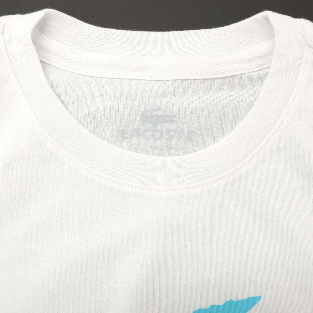 【中古】【未使用】ラコステ LACOSTE コットン クルーネック 半袖Ｔシャツ ホワイト【 2 】【 状態ランクS 】【 メンズ 】 [APD]