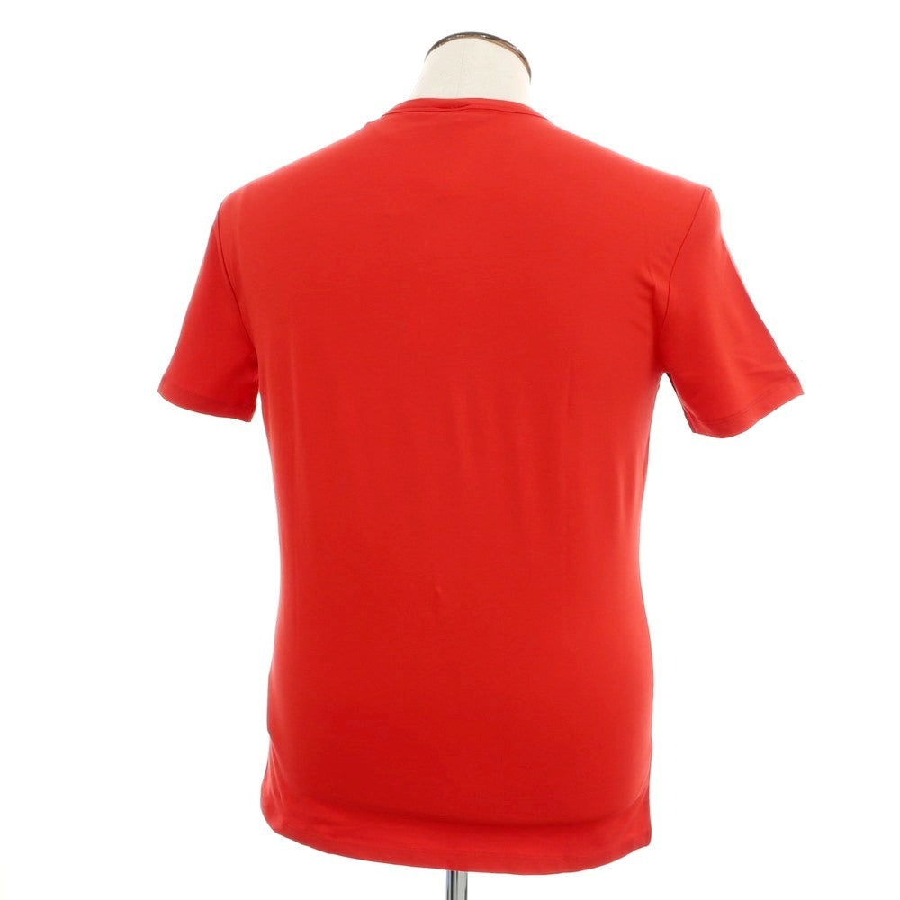 [Used] [Unused] ARMANI COLLEZIONI Stretch Cotton V-neck Short Sleeve T-shirt Red [XL] [Condition Rank S] [Men&