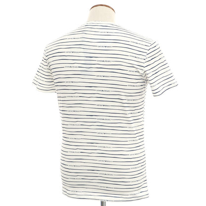 [Used] [Unused] Emporio Armani EMPORIO ARMANI Stretch Cotton Crew Neck Short Sleeve T-Shirt White x Navy [M] [Condition Rank S] [Men&