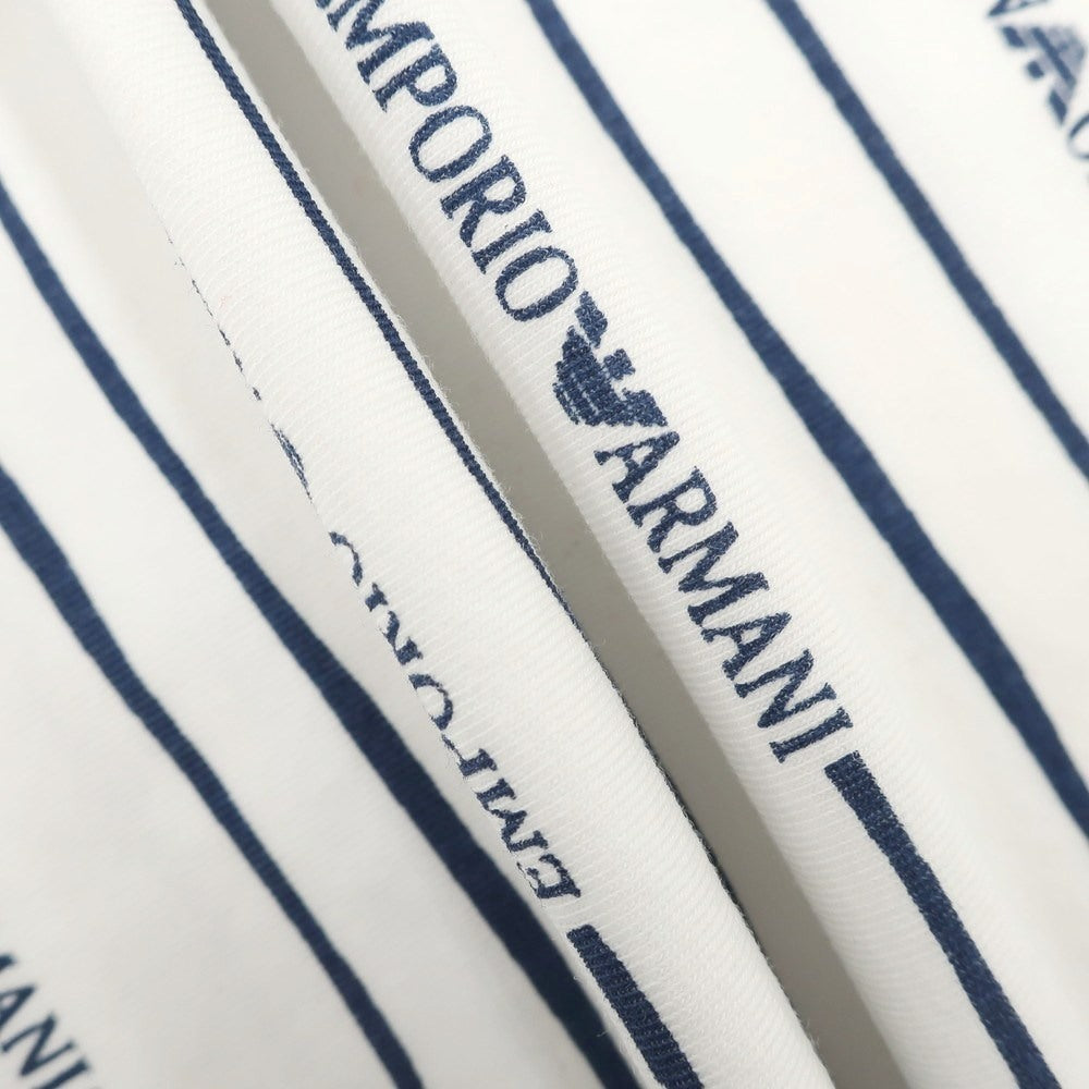 [Used] [Unused] Emporio Armani EMPORIO ARMANI Stretch Cotton Crew Neck Short Sleeve T-Shirt White x Navy [M] [Condition Rank S] [Men&