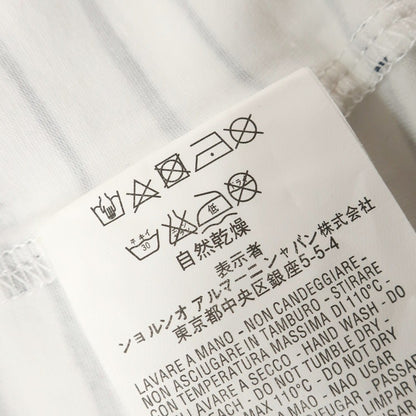 [Used] [Unused] Emporio Armani EMPORIO ARMANI Stretch Cotton Crew Neck Short Sleeve T-Shirt White x Navy [M] [Condition Rank S] [Men&