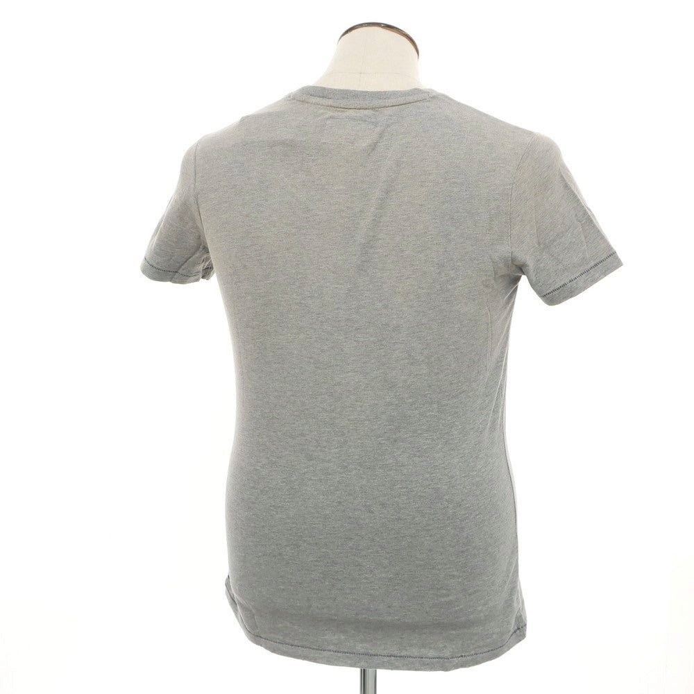 [Used] [Unused] ARMANI JEANS Distressed Cotton V-neck Short Sleeve T-shirt Gray [L] [Condition Rank S] [Men&