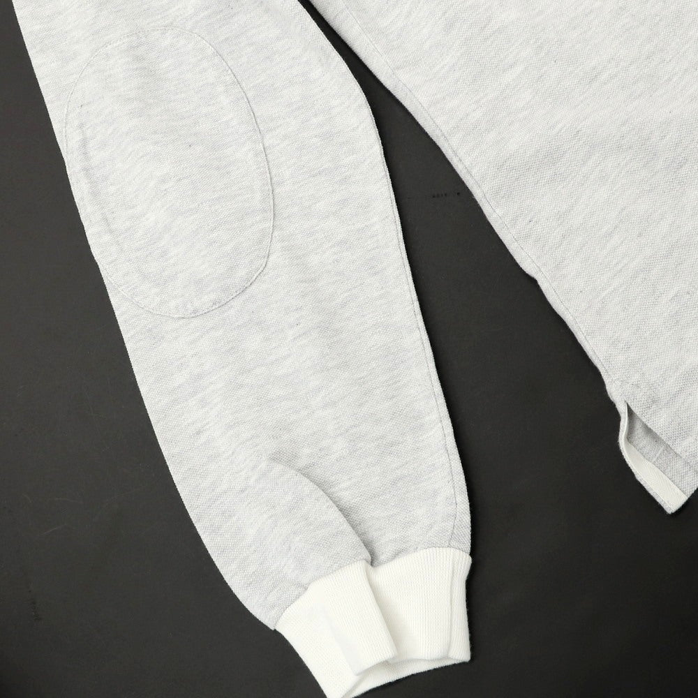 [Used] HYDROGEN Cotton Pique Long Sleeve Polo Shirt Light Gray x White [M] [Condition Rank B] [Men&