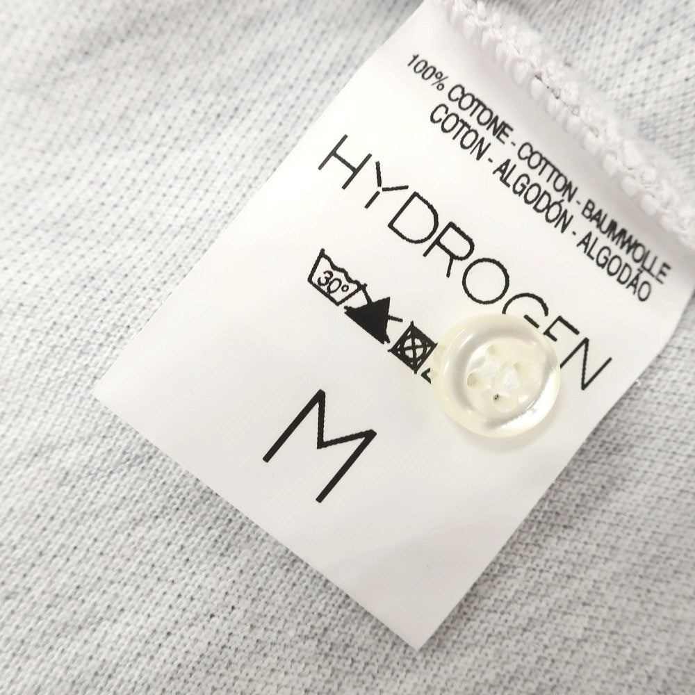 [Used] HYDROGEN Cotton Pique Long Sleeve Polo Shirt Light Gray x White [M] [Condition Rank B] [Men&