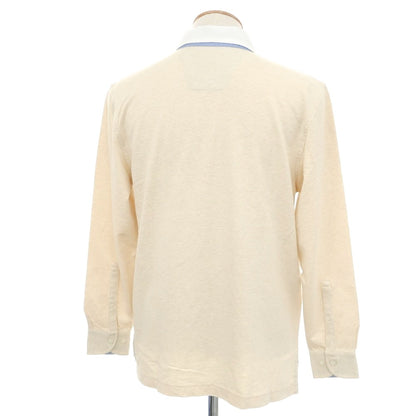 [Used] [Unused] Brooks Brothers Cotton Linen Long Sleeve Polo Shirt Beige x White [S] [Condition Rank S] [Men&