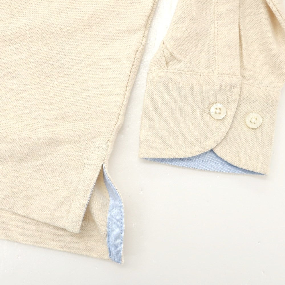 [Used] [Unused] Brooks Brothers Cotton Linen Long Sleeve Polo Shirt Beige x White [S] [Condition Rank S] [Men&