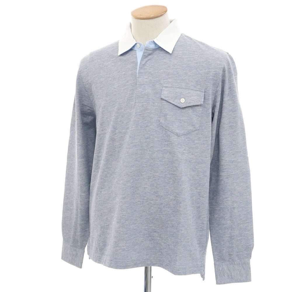 [Used] [Unused] Brooks Brothers Cotton Linen Long Sleeve Polo Shirt Navy Blue [S] [Condition Rank S] [Men&