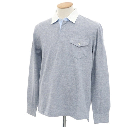 [Used] [Unused] Brooks Brothers Cotton Linen Long Sleeve Polo Shirt Navy Blue [S] [Condition Rank S] [Men&