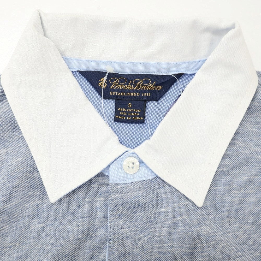 [Used] [Unused] Brooks Brothers Cotton Linen Long Sleeve Polo Shirt Navy Blue [S] [Condition Rank S] [Men&