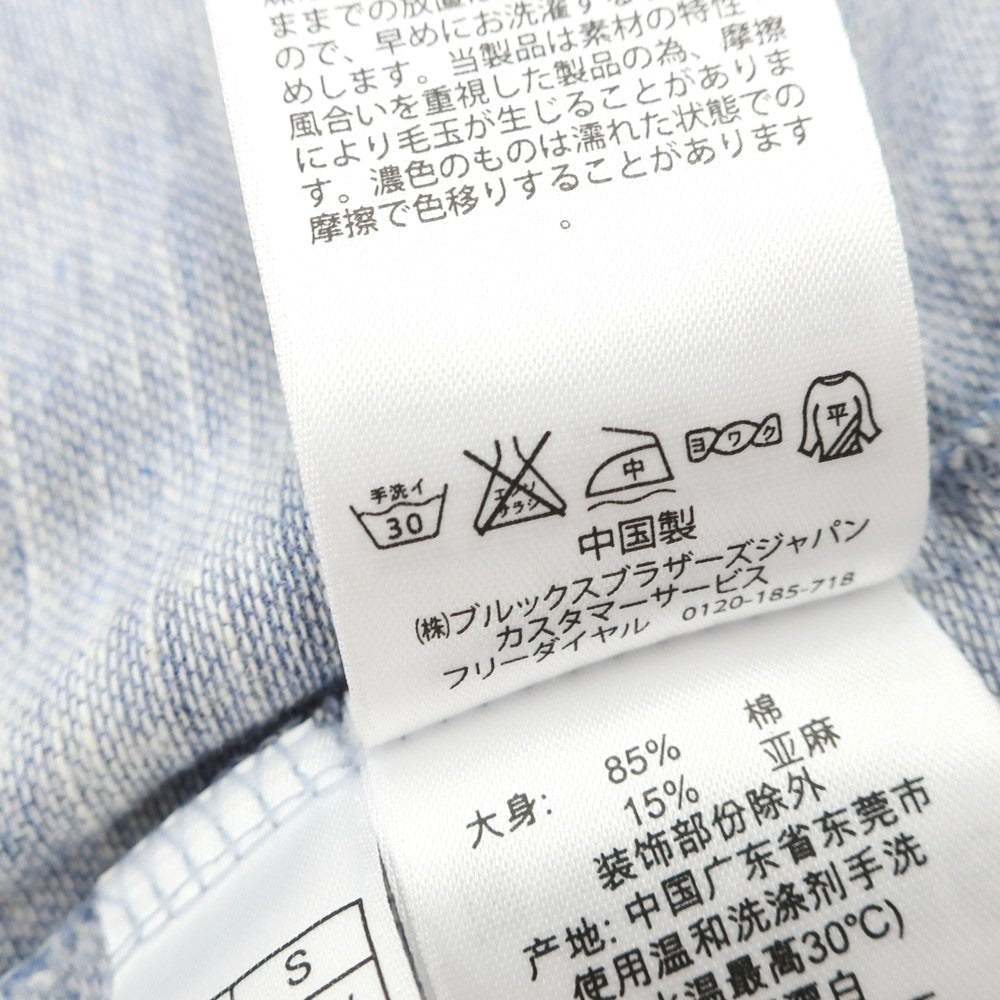 [Used] [Unused] Brooks Brothers Cotton Linen Long Sleeve Polo Shirt Navy Blue [S] [Condition Rank S] [Men&