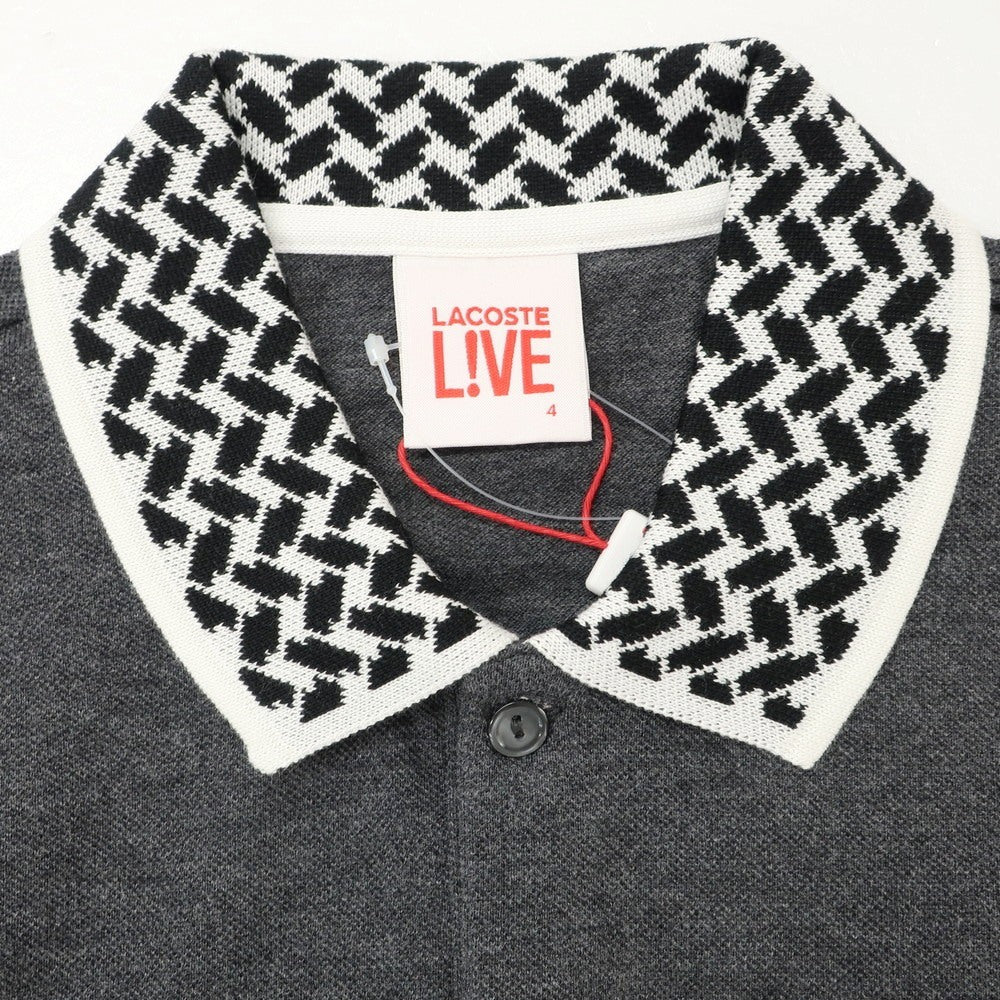 [Used] [Unused] LACOSTE Cotton Pique Short Sleeve Polo Shirt Dark Gray [4] [Condition Rank S] [Men&