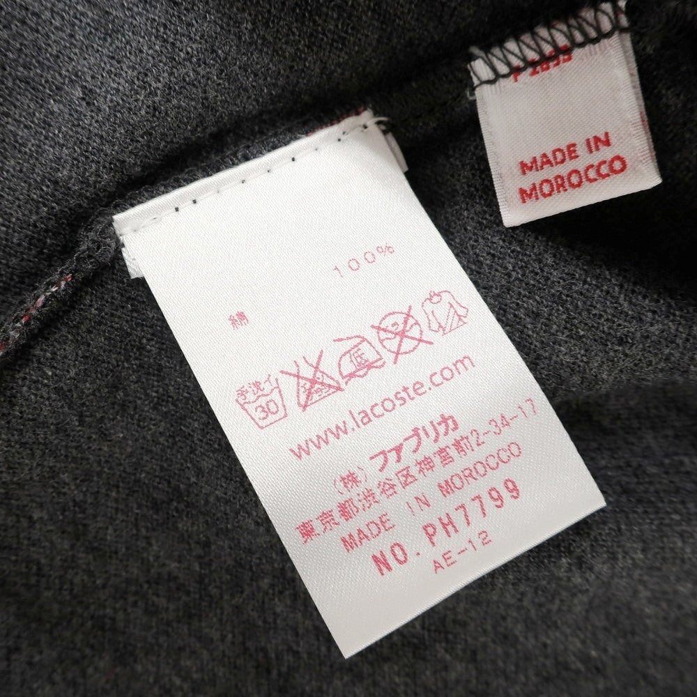 [Used] [Unused] LACOSTE Cotton Pique Short Sleeve Polo Shirt Dark Gray [4] [Condition Rank S] [Men&