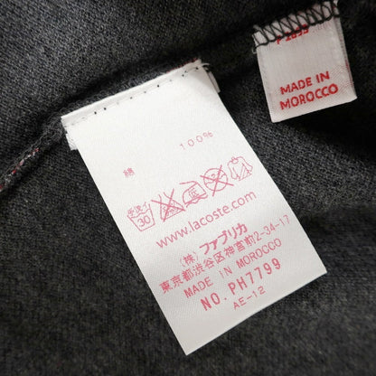 [Used] [Unused] LACOSTE Cotton Pique Short Sleeve Polo Shirt Dark Gray [4] [Condition Rank S] [Men&