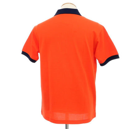 [Used] [Unused] LACOSTE Cotton Pique Short Sleeve Polo Shirt Orange x Navy [3] [Condition Rank S] [Men&
