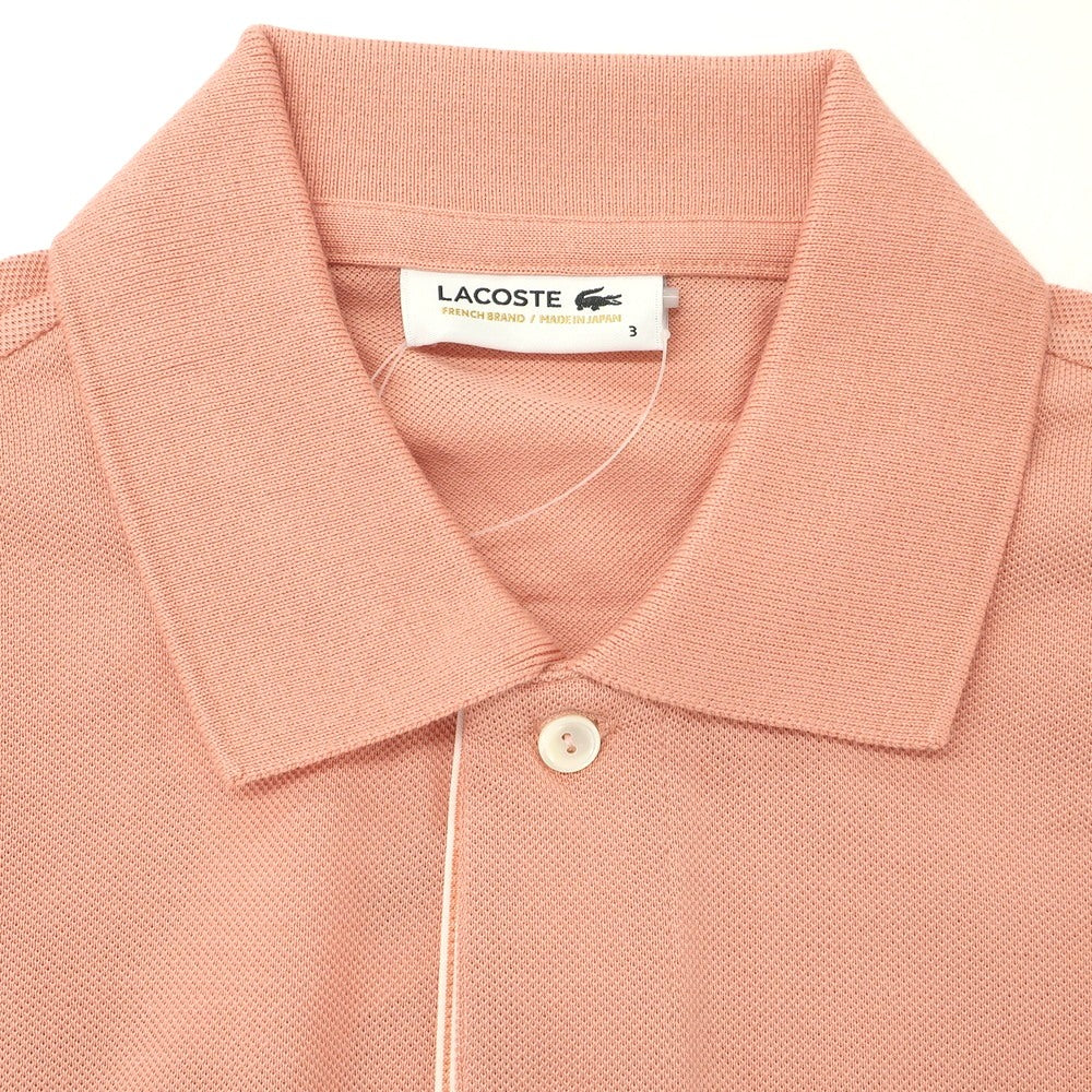 [Used] [Unused] LACOSTE Cotton Pique Short Sleeve Polo Shirt Salmon [3] [Condition Rank S] [Men&