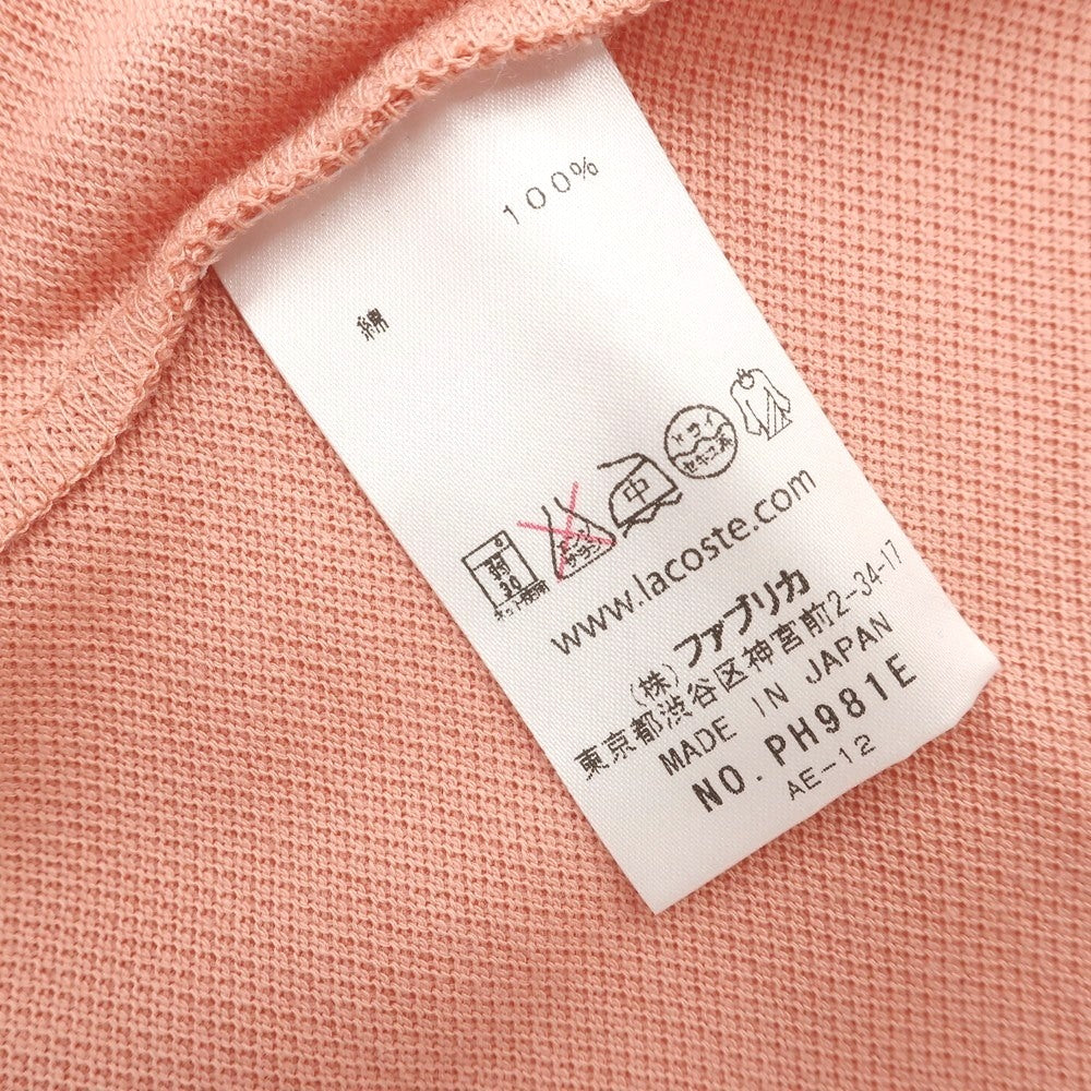 [Used] [Unused] LACOSTE Cotton Pique Short Sleeve Polo Shirt Salmon [3] [Condition Rank S] [Men&