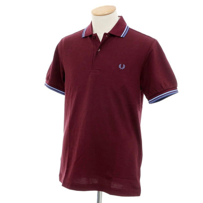 【中古】【未使用】フレッドペリー FRED PERRY コットン 鹿の子 半袖ポロシャツ ワイン【 S 】【 状態ランクS 】【 メンズ 】