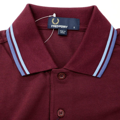 【中古】【未使用】フレッドペリー FRED PERRY コットン 鹿の子 半袖ポロシャツ ワイン【 S 】【 状態ランクS 】【 メンズ 】