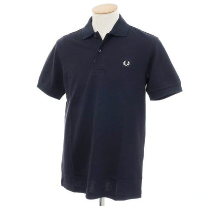 【中古】【未使用】フレッドペリー FRED PERRY コットン 鹿の子 半袖ポロシャツ ダークネイビー【 S 】【 状態ランクS 】【 メンズ 】