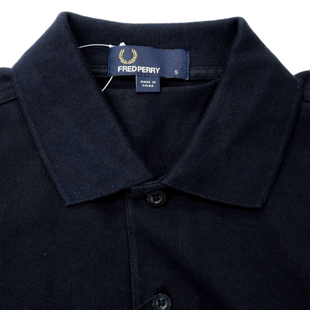 【中古】【未使用】フレッドペリー FRED PERRY コットン 鹿の子 半袖ポロシャツ ダークネイビー【 S 】【 状態ランクS 】【 メンズ 】