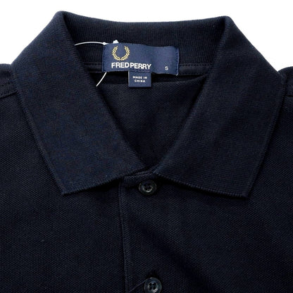 【中古】【未使用】フレッドペリー FRED PERRY コットン 鹿の子 半袖ポロシャツ ダークネイビー【 S 】【 状態ランクS 】【 メンズ 】
