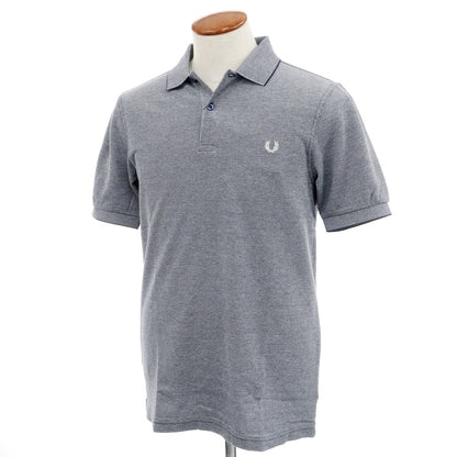 【中古】【未使用】フレッドペリー FRED PERRY コットン 鹿の子 半袖ポロシャツ ネイビーxホワイト【 M 】【 状態ランクS 】【 メンズ 】