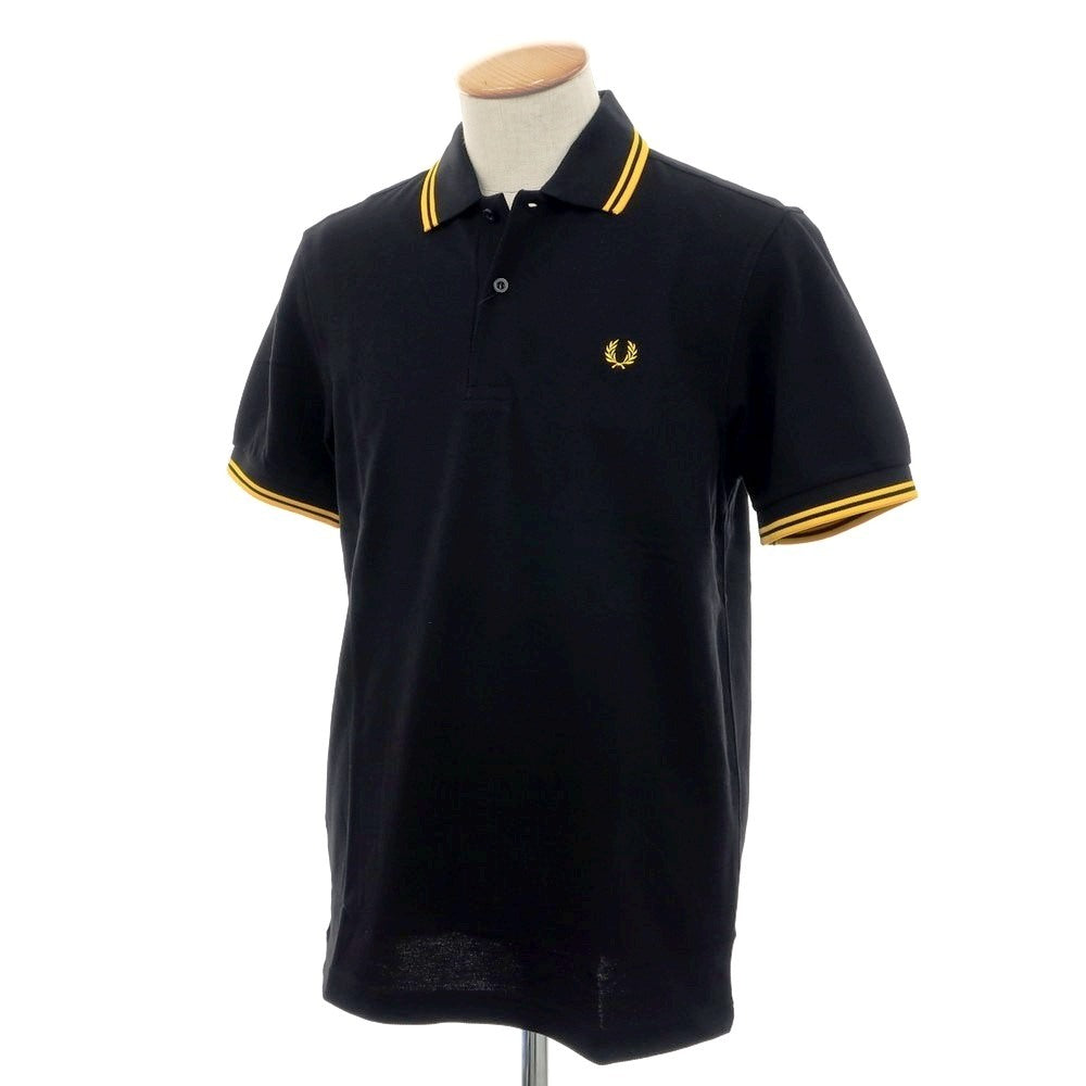 [Used] [Unused] Fred Perry Cotton Pique Short Sleeve Polo Shirt Black x Yellow [S] [Condition Rank S] [Men&