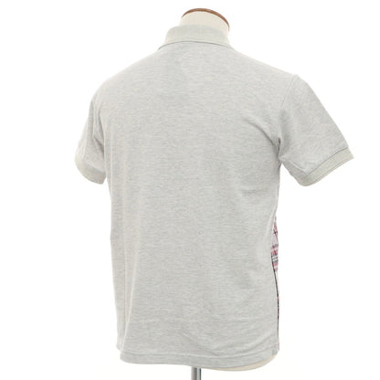 [Used] [Unused] Fred Perry Cotton Pique Check Short Sleeve Polo Shirt Light Gray x Red [M] [Condition Rank S] [Men&