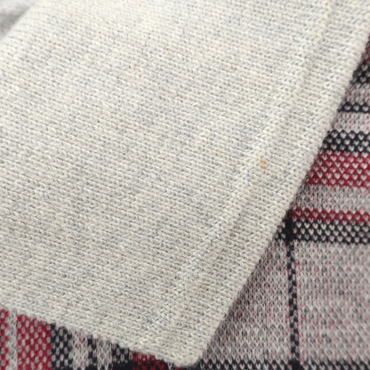 [Used] [Unused] Fred Perry Cotton Pique Check Short Sleeve Polo Shirt Light Gray x Red [M] [Condition Rank S] [Men&