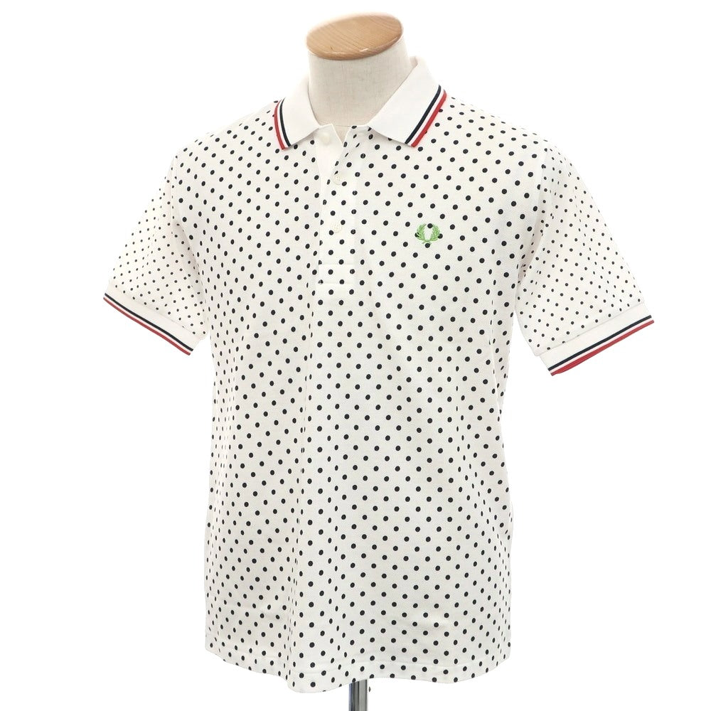 [Used] [Unused] Fred Perry Cotton Pique Dot Short Sleeve Polo Shirt White x Black [S] [Condition Rank S] [Men&