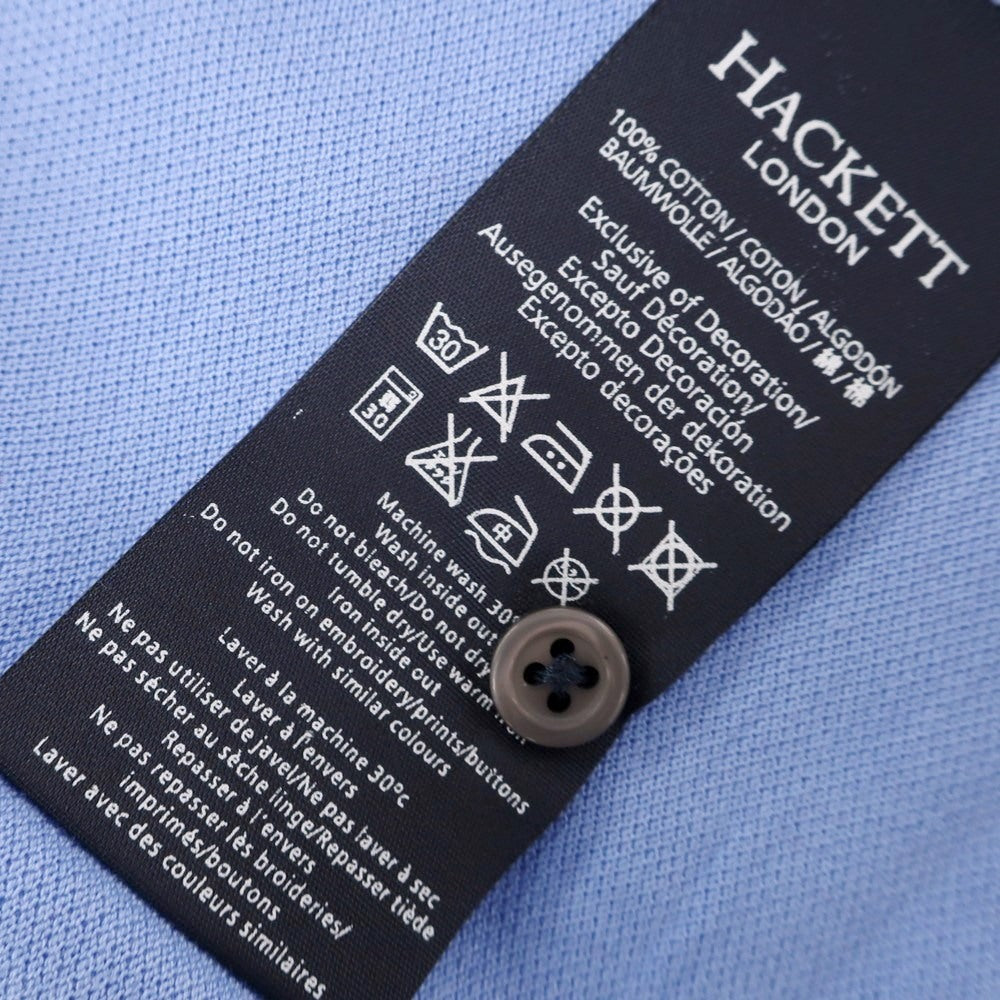 [Used] Hackett London Cotton Pique Short Sleeve Polo Shirt Light Blue [M] [Condition Rank B] [Men&