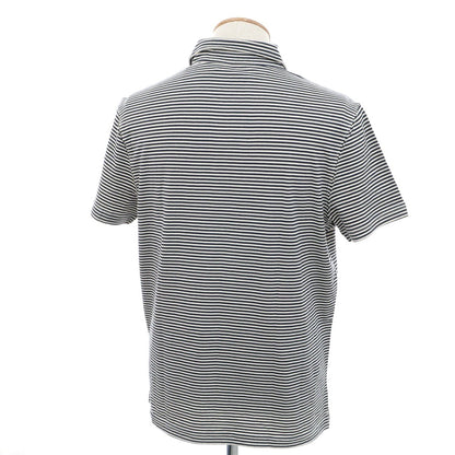 【中古】【未使用】バナナリパブリック Banana Republic コットン ボーダー 半袖ポロシャツ オフホワイトxネイビー【 S 】【 状態ランクS 】【 メンズ 】