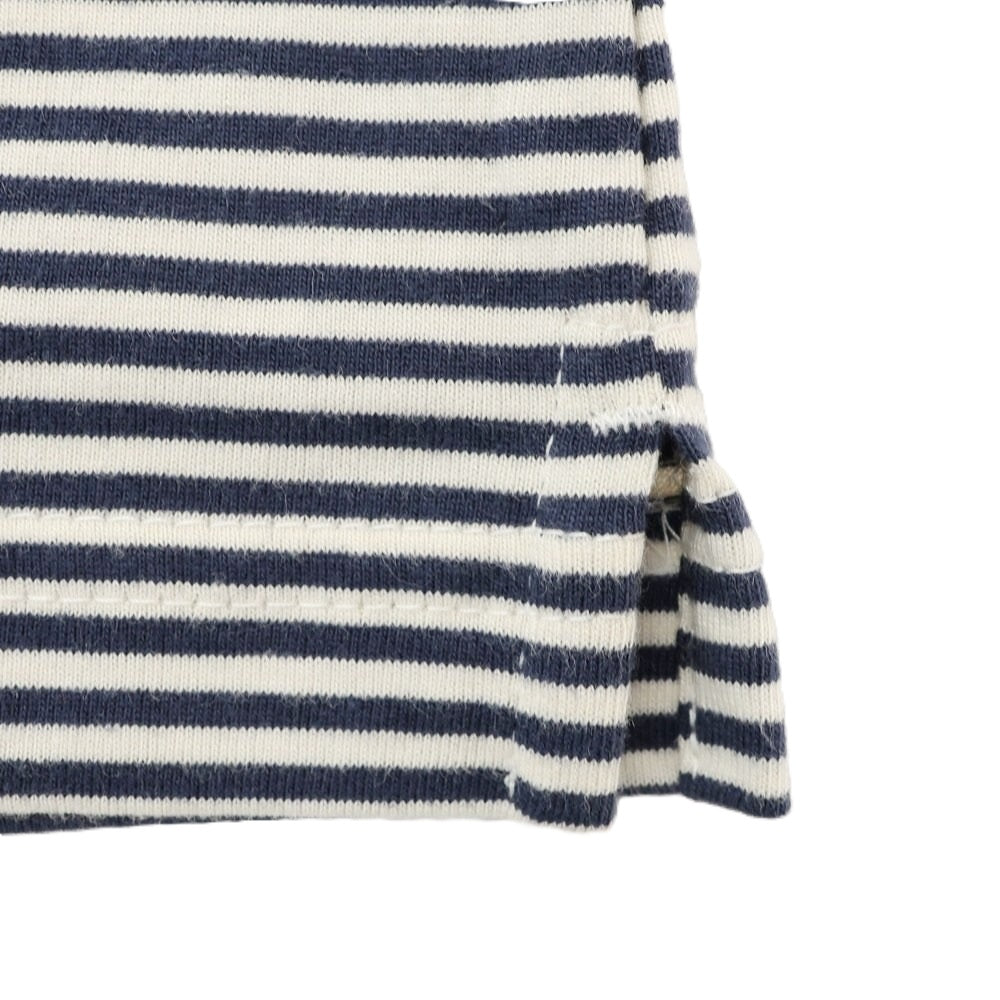 【中古】【未使用】バナナリパブリック Banana Republic コットン ボーダー 半袖ポロシャツ オフホワイトxネイビー【 S 】【 状態ランクS 】【 メンズ 】