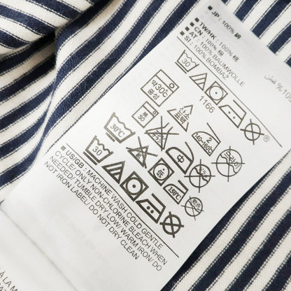 【中古】【未使用】バナナリパブリック Banana Republic コットン ボーダー 半袖ポロシャツ オフホワイトxネイビー【 S 】【 状態ランクS 】【 メンズ 】