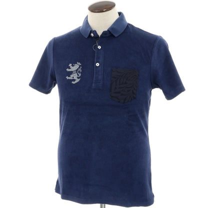 [Used] [Unused] Admiral Cotton Polyester Pile Short Sleeve Polo Shirt Navy [L] [Condition Rank S] [Men&