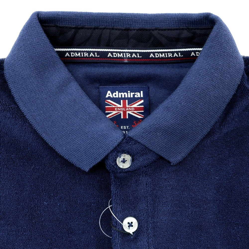 [Used] [Unused] Admiral Cotton Polyester Pile Short Sleeve Polo Shirt Navy [L] [Condition Rank S] [Men&