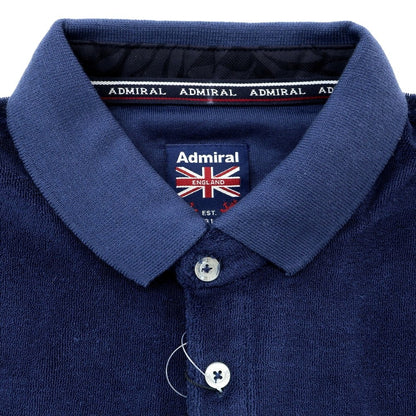 [Used] [Unused] Admiral Cotton Polyester Pile Short Sleeve Polo Shirt Navy [L] [Condition Rank S] [Men&