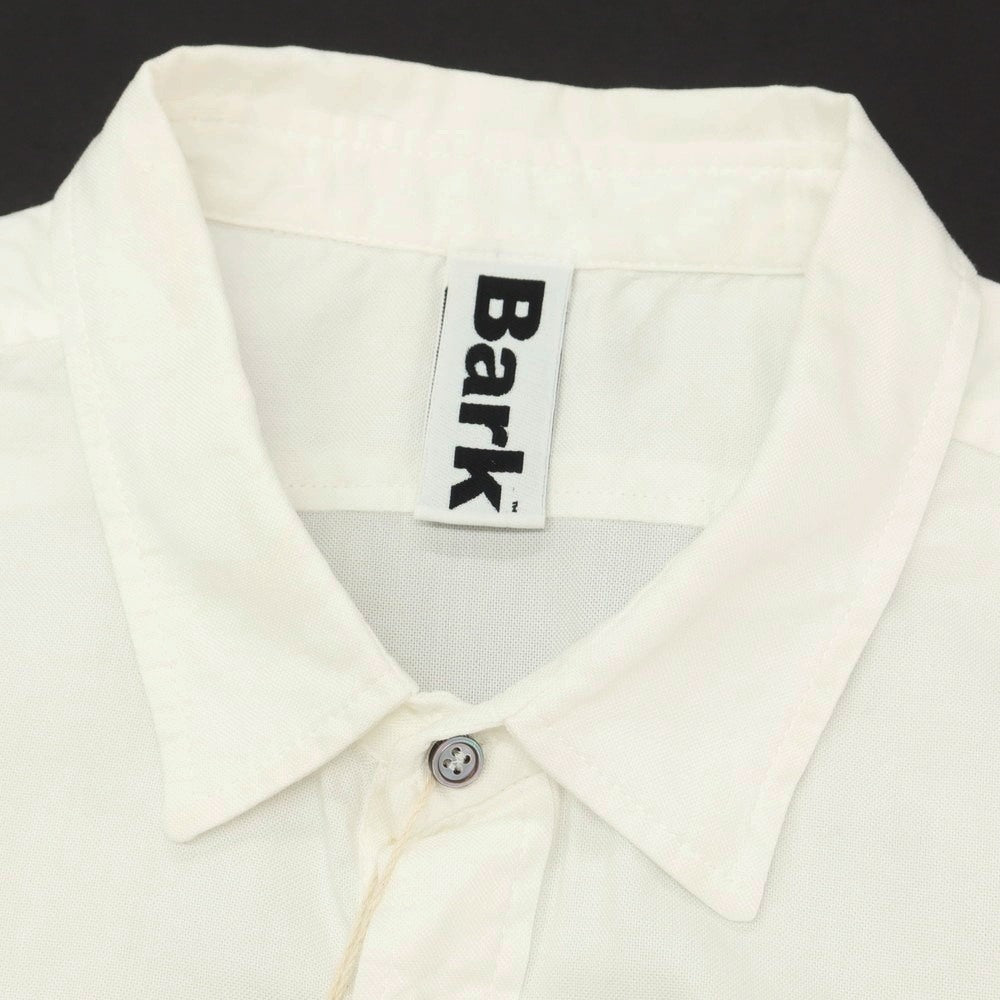 【中古】バーク BARK コットン レギュラーカラー 半袖シャツ ホワイト【 サイズM 】【 状態ランクC 】【 メンズ 】 [CPD]