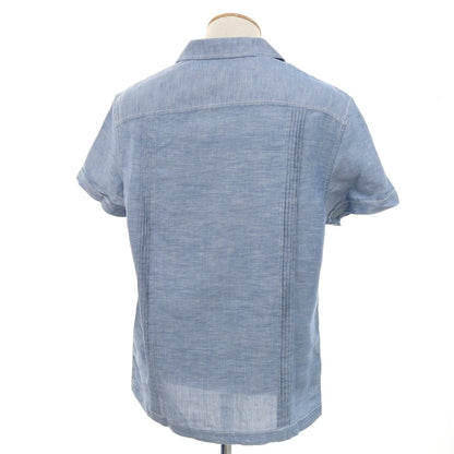 [Used] [Unused] Penguin by Munsingwear Linen Cotton Open Collar Short Sleeve Shirt Light Blue [M] [Condition Rank S] [Men&