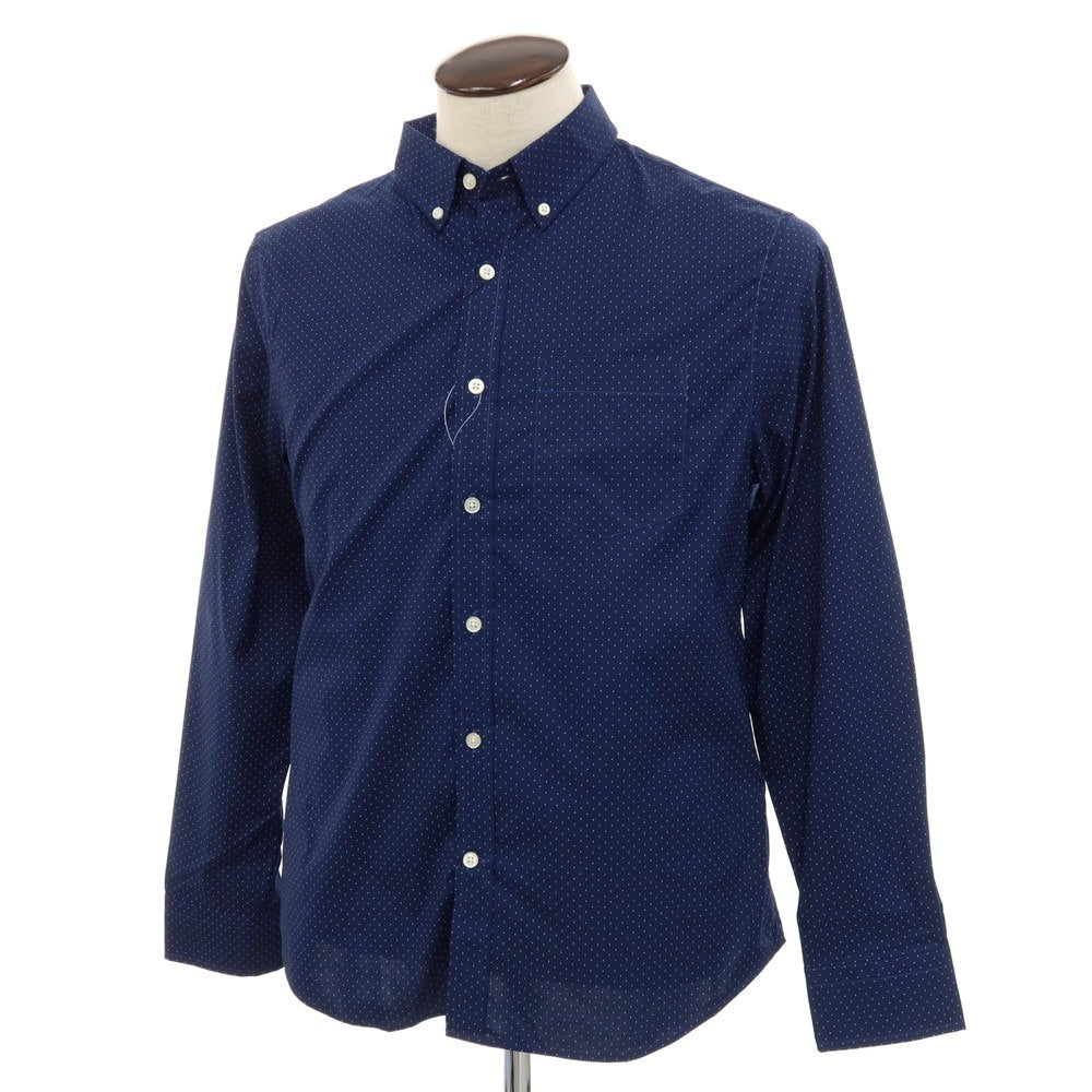 [Used] [Unused] Banana Republic Stretch Cotton Polyester Dot Button-down Casual Shirt Navy [L] [Condition Rank S] [Men&