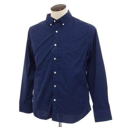 [Used] [Unused] Banana Republic Stretch Cotton Polyester Dot Button-down Casual Shirt Navy [L] [Condition Rank S] [Men&
