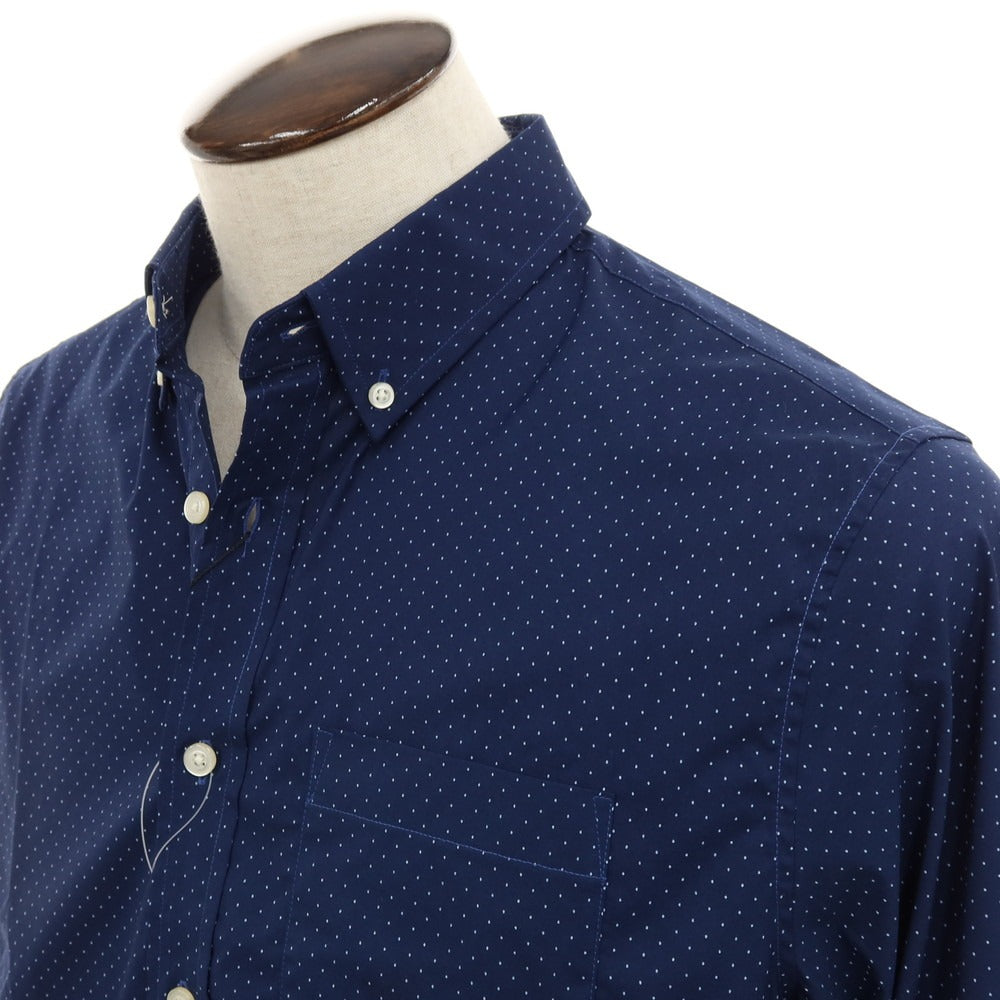 [Used] [Unused] Banana Republic Stretch Cotton Polyester Dot Button-down Casual Shirt Navy [L] [Condition Rank S] [Men&