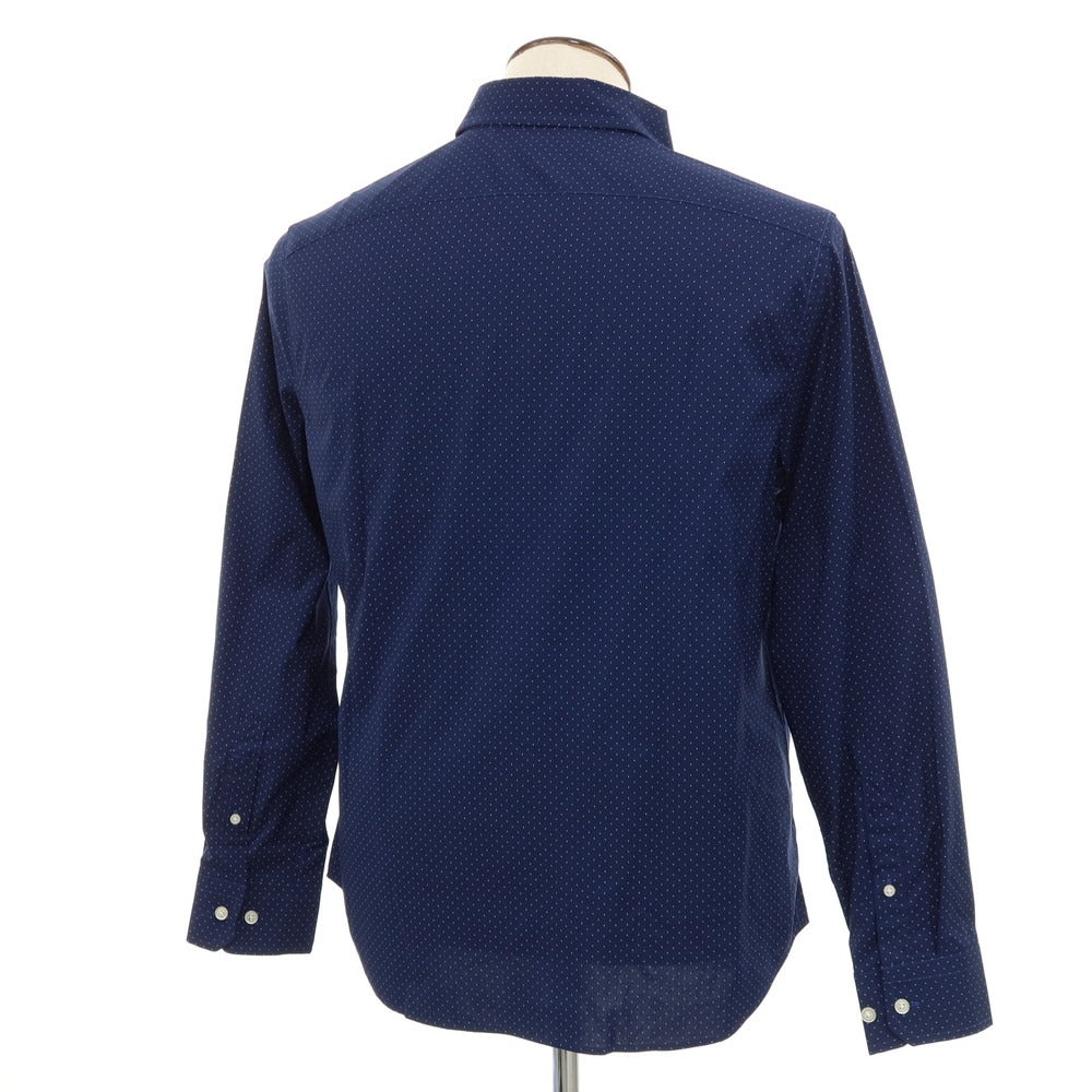 [Used] [Unused] Banana Republic Stretch Cotton Polyester Dot Button-down Casual Shirt Navy [L] [Condition Rank S] [Men&