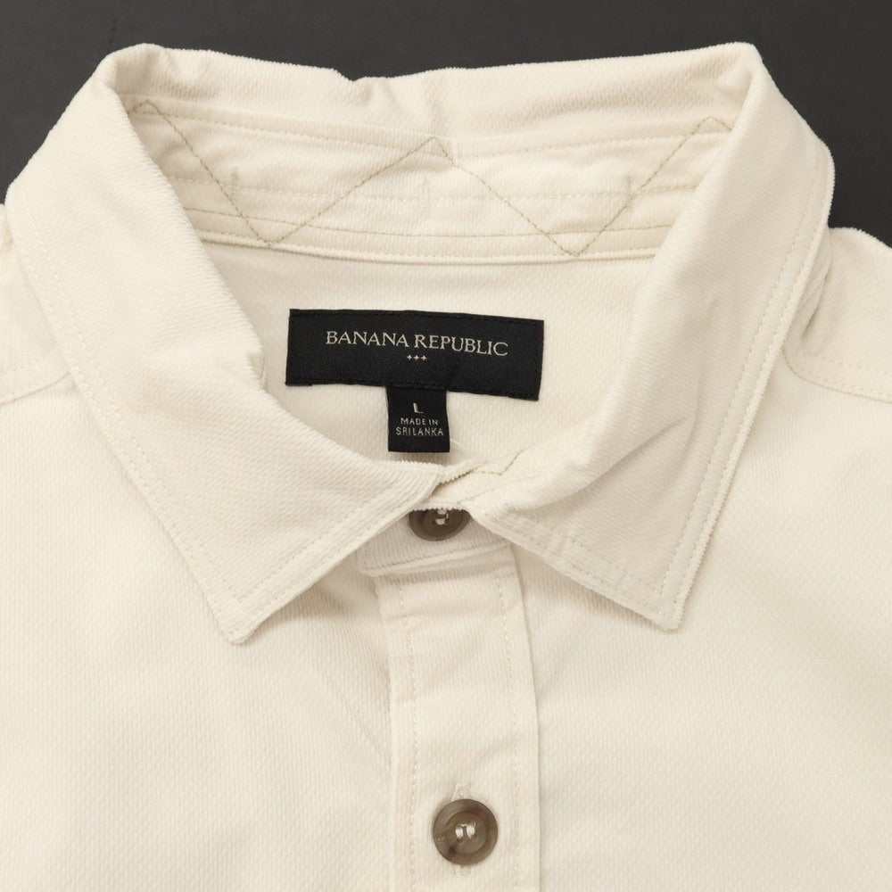 [Used] [Unused] Banana Republic Stretch Cotton Casual Shirt Off White [L] [Condition Rank S] [Men&