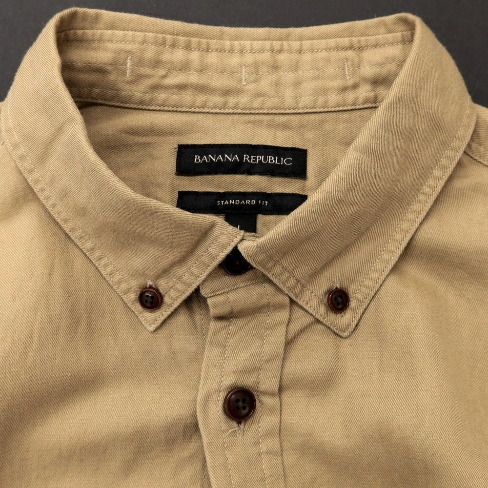 [Used] [Unused] Banana Republic Linen Cotton Button-down Casual Shirt Beige [L] [Condition Rank S] [Men&