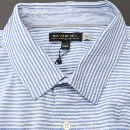 [Used] [Unused] Banana Republic Cotton Border Casual Shirt Blue x White [L] [Condition Rank S] [Men&