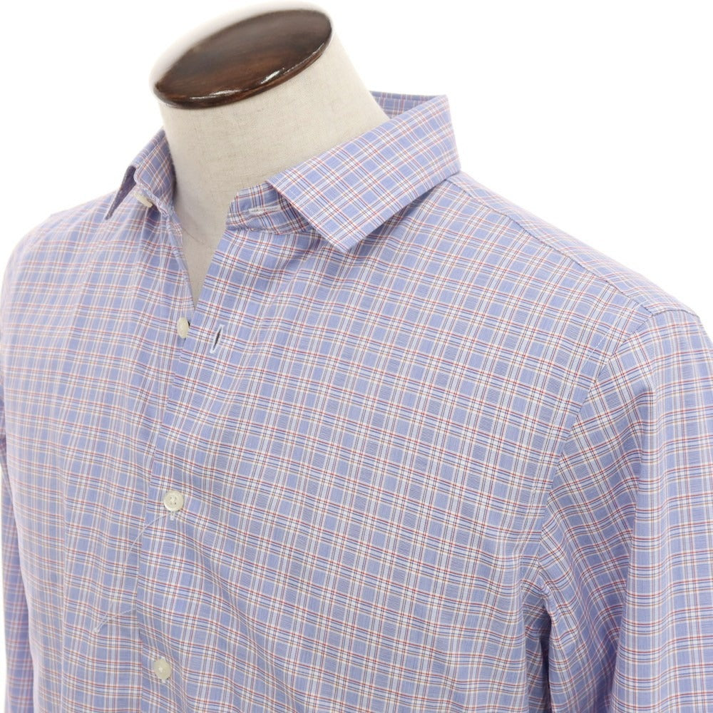 [Used] [Unused] Banana Republic Cotton Check Regular Collar Casual Shirt Blue x Red [L] [Condition Rank S] [Men&