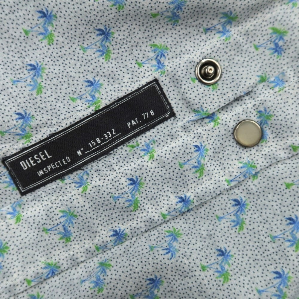 [Used] [Unused] Diesel Cotton Linen Western Shirt Blue Gray [M] [Condition Rank S] [Men&