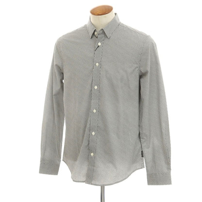 【中古】【未使用】ベンシャーマン Ben Sherman コットン 隠しボタンダウン カジュアルシャツ ブラックxホワイト【 M 】【 状態ランクS 】【 メンズ 】